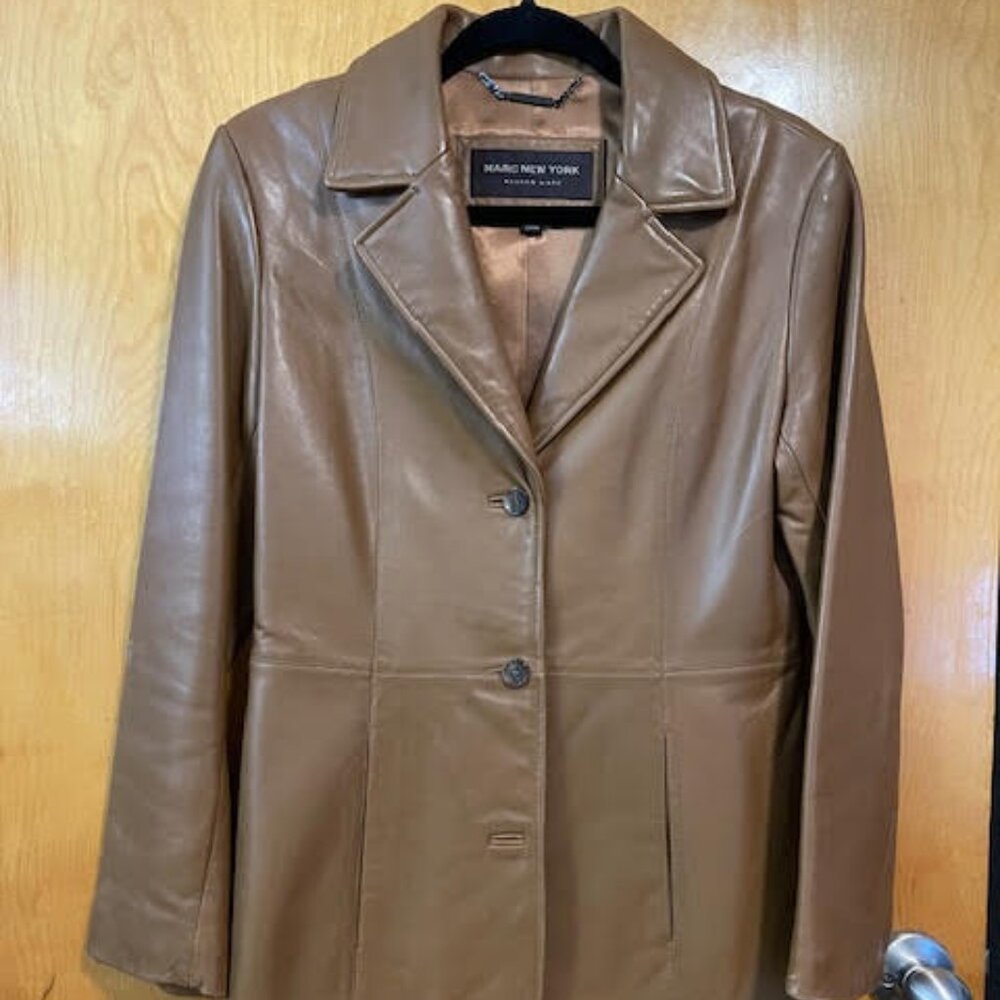 Andrew Marc Caramel Genuine Leather Jacket